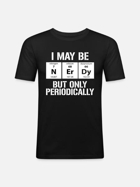 Chemistry Periodic Table - Men's Slim Fit T-Shirt - black