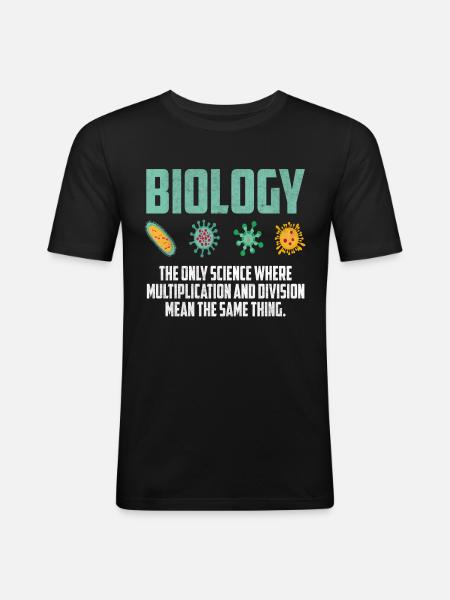 biologi - Herre Slim Fit T-Shirt - sort