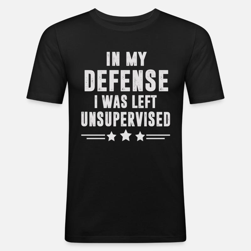 Sarkastisch Sarkasmus - Männer Slim Fit T-Shirt - Schwarz