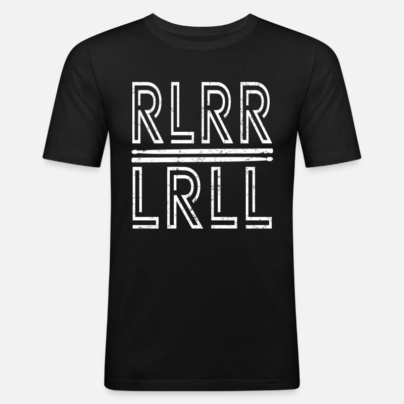 Drumsticks - Männer Slim Fit T-Shirt - Schwarz
