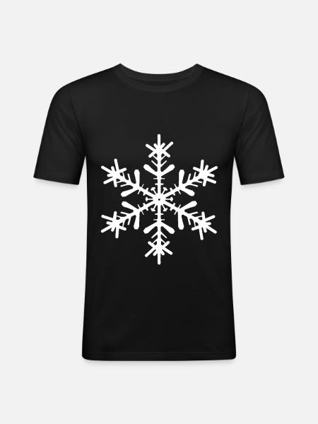 Schneestern - Männer Slim Fit T-Shirt - Schwarz