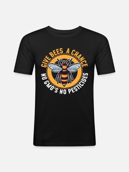 honeybee - Men's Slim Fit T-Shirt - black