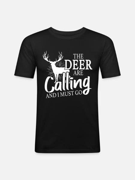 deer hunting - Men's Slim Fit T-Shirt - black
