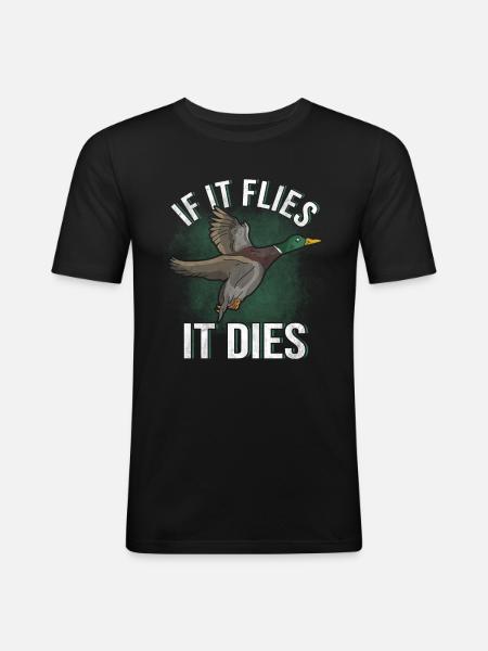 chasse - T-shirt près du corps Homme - noir