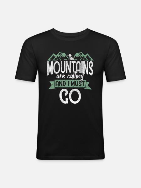 Camper Camping - Men's Slim Fit T-Shirt - black