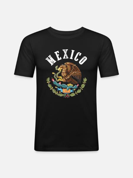 Drapeau mexicain - T-shirt près du corps Homme - noir