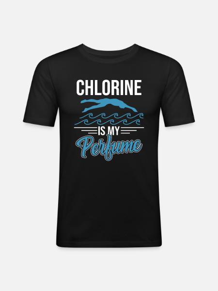 swimming instructor - Men's Slim Fit T-Shirt - black
