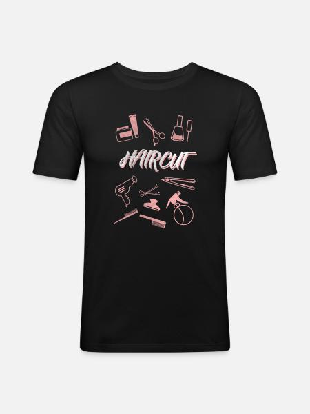 Coiffeur coiffeur coiffeur - T-shirt près du corps Homme - noir