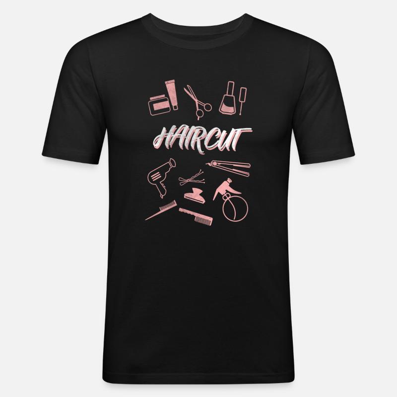 Coiffeur coiffeur coiffeur - T-shirt près du corps Homme - noir