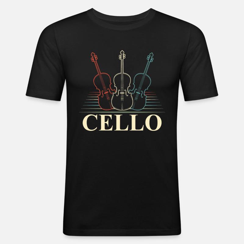 Cello - Männer Slim Fit T-Shirt - Schwarz