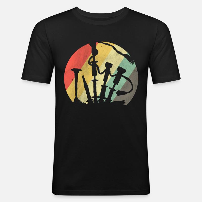 Dudelsack - Männer Slim Fit T-Shirt - Schwarz