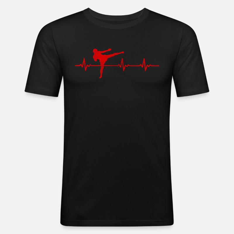 Kickboxer Kickboxen - Männer Slim Fit T-Shirt - Schwarz