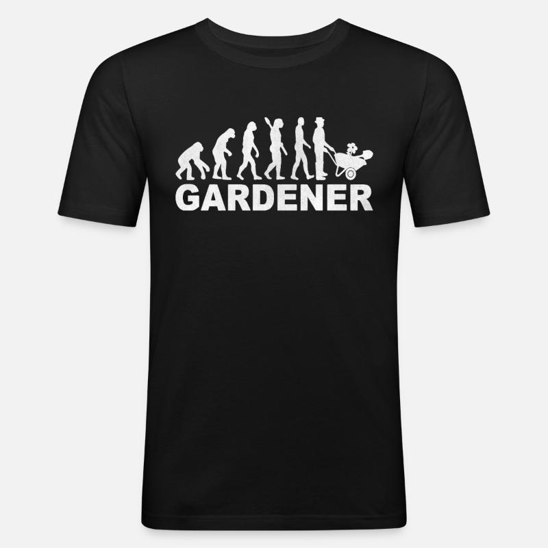 Evolution du jardinier - T-shirt près du corps Homme - noir