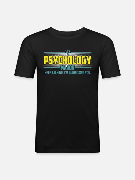 psychology - Men's Slim Fit T-Shirt - black