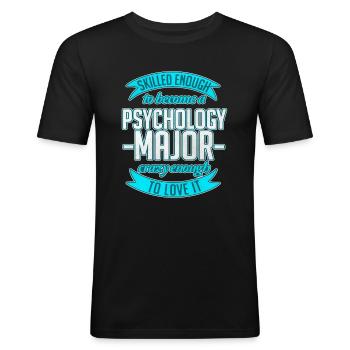 psychologist - Men's Slim Fit T-Shirt - black - Front - Nik (191cm)