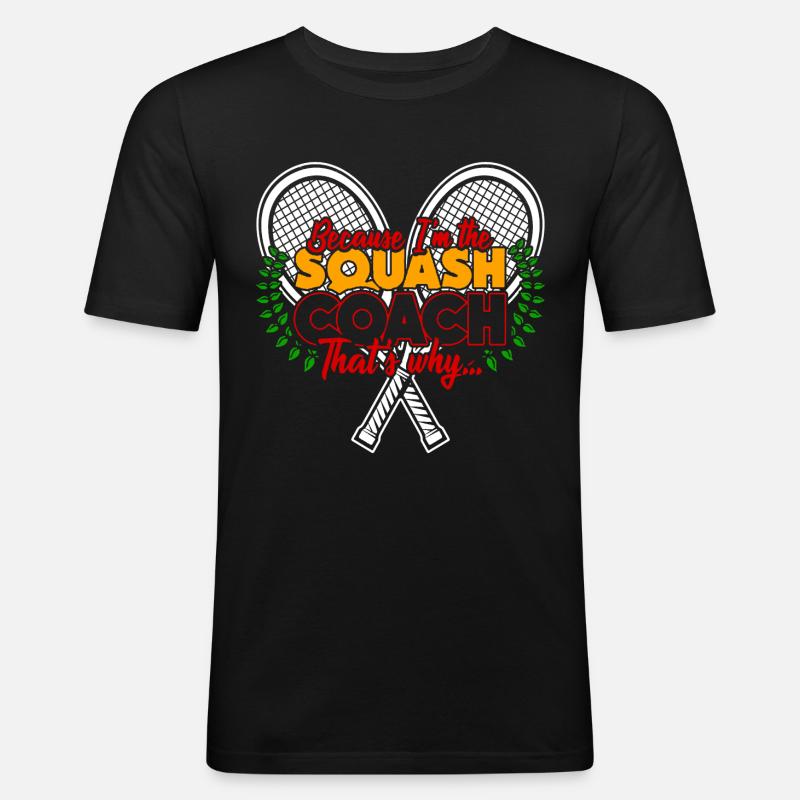 Squash - Männer Slim Fit T-Shirt - Schwarz