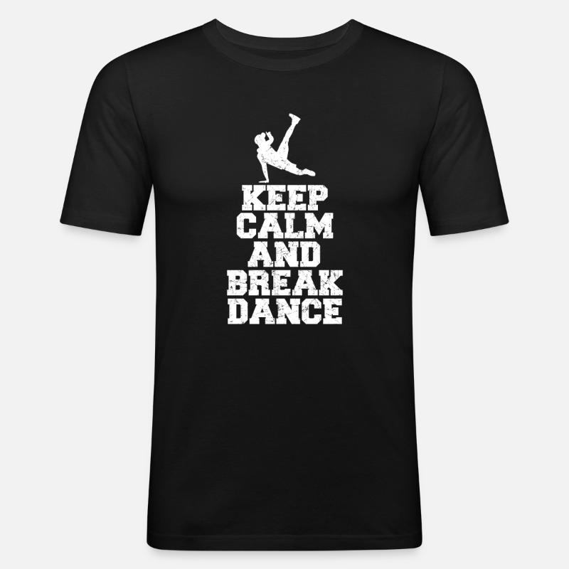 Bboy Breakdance Breakdancing Tänzer - Männer Slim Fit T-Shirt - Schwarz
