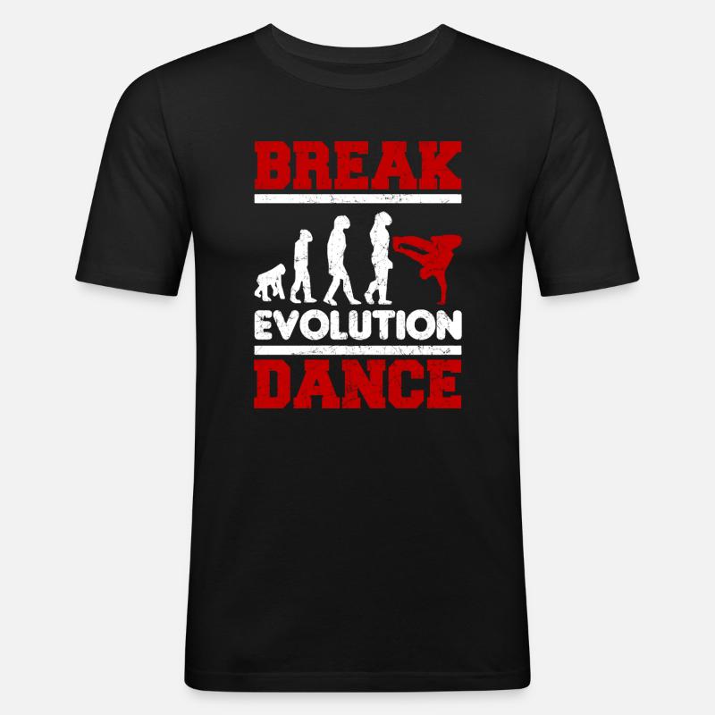 Breakdance Evolution Breakdance BBoy Danseur - T-shirt près du corps Homme - noir