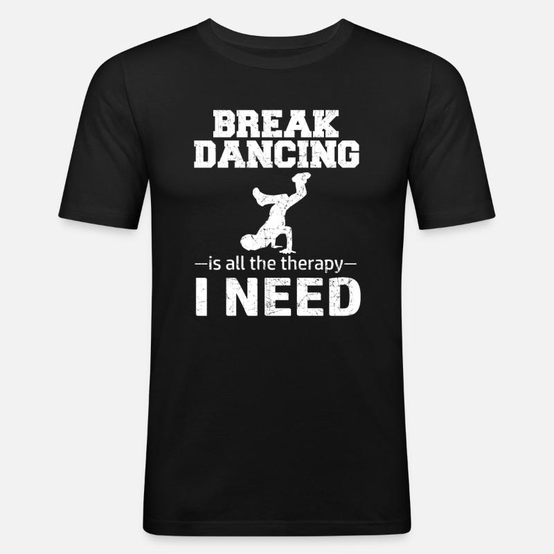 Breakdance BBoy danseuse de breakdance - T-shirt près du corps Homme - noir