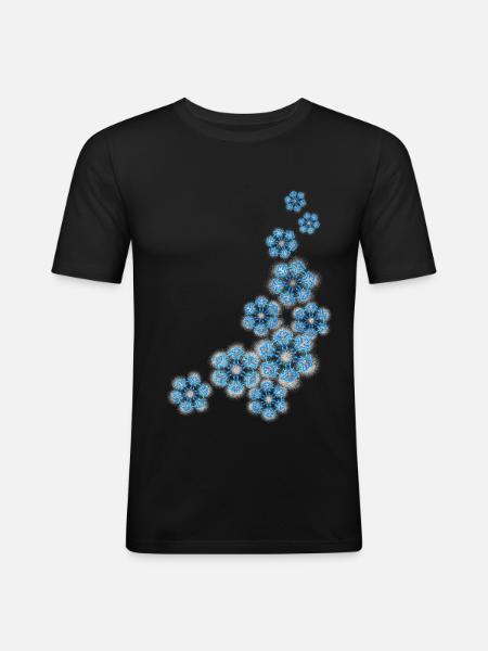 snowflakes - Men's Slim Fit T-Shirt - black
