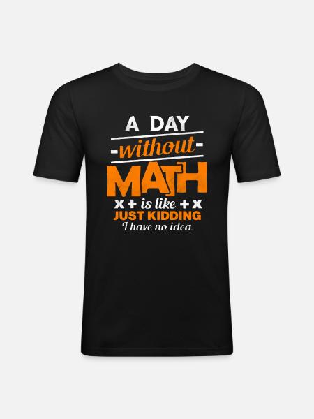 Math Math Math Teacher Teacher - T-shirt près du corps Homme - noir