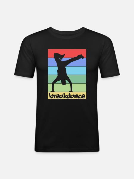 Breakdance Breakdance BBoy Danse Breakdancer - T-shirt près du corps Homme - noir