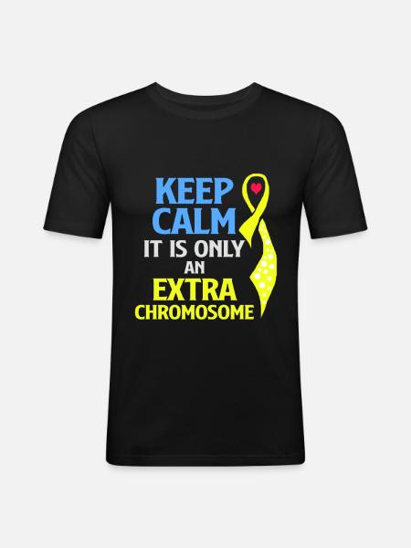 Trisomie 21 Awareness 321 - T-shirt près du corps Homme - noir