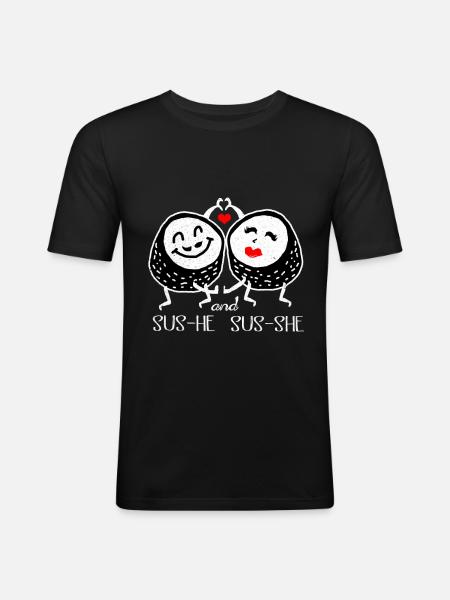 Sushi - Men's Slim Fit T-Shirt - black