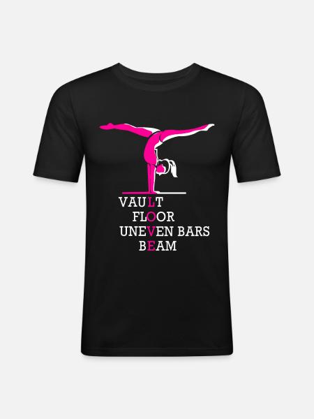 Ginnastica Cavalletto Ginnastica Ginnastica Artistica Ginnastica Regalo - Maglietta aderente da uomo - nero