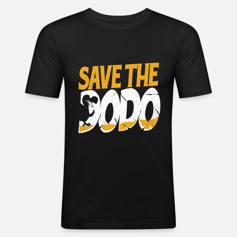 Dodo - Männer Slim Fit T-Shirt - Schwarz