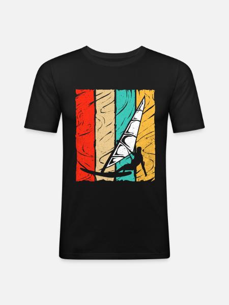 Windsurfing - Men's Slim Fit T-Shirt - black