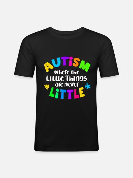 Autism - Men's Slim Fit T-Shirt - black