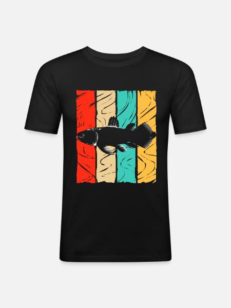 Coelacanth Extinct Fossil Fish Gift - Men's Slim Fit T-Shirt - black