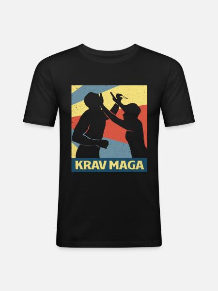 Krav Maga - Men's Slim Fit T-Shirt - black