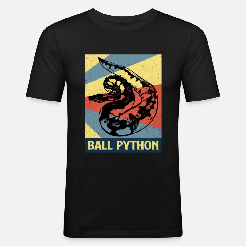 Python - T-shirt près du corps Homme - noir