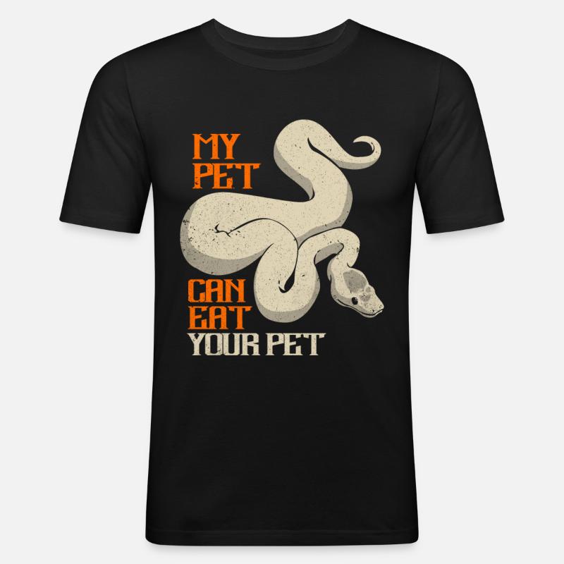 Python - Männer Slim Fit T-Shirt - Schwarz