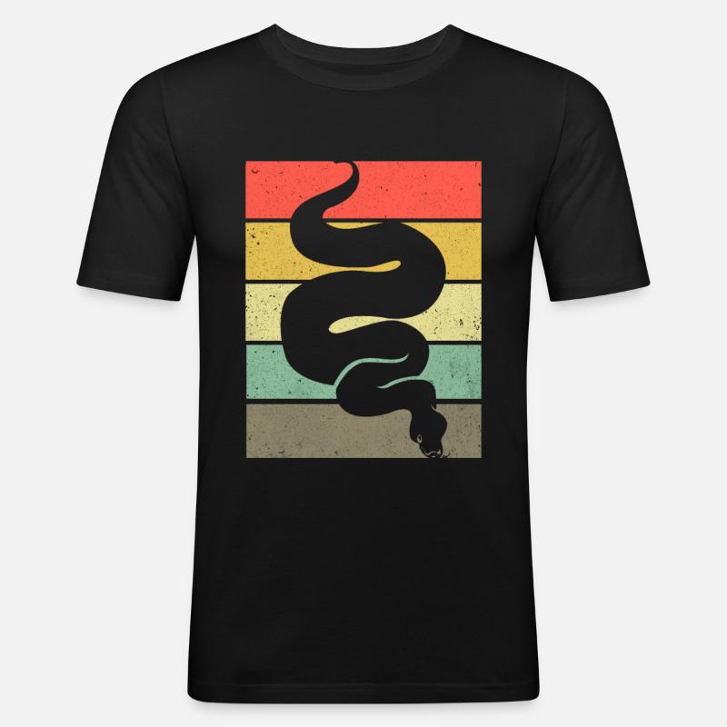 Python - T-shirt près du corps Homme - noir