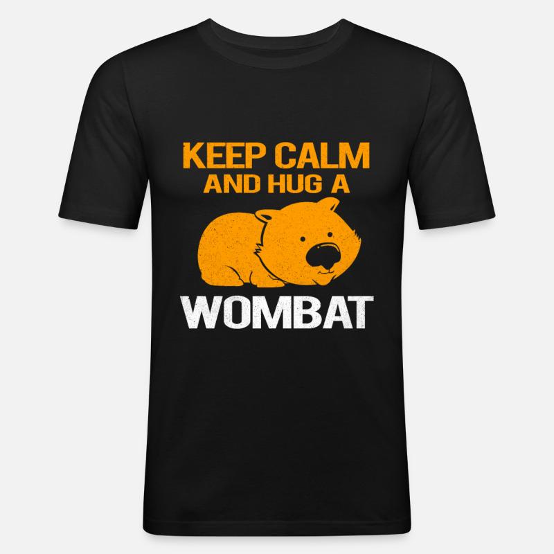 Wombat - Männer Slim Fit T-Shirt - Schwarz