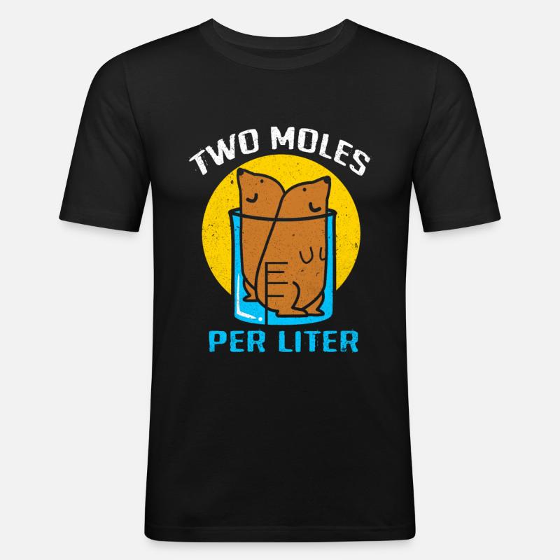Maulwurf - Männer Slim Fit T-Shirt - Schwarz