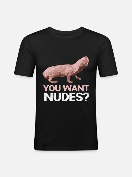 Mull nu - T-shirt près du corps Homme - noir