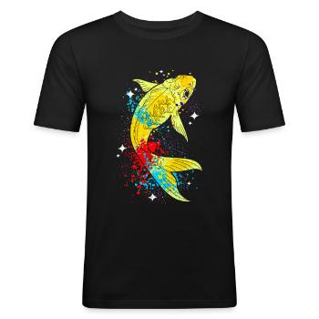 Koi - Men's Slim Fit T-Shirt - black - Front - Nik (191cm)