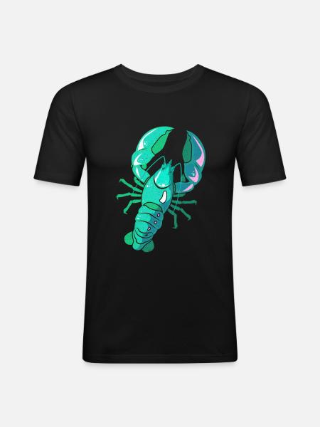 Lobster - Men's Slim Fit T-Shirt - black