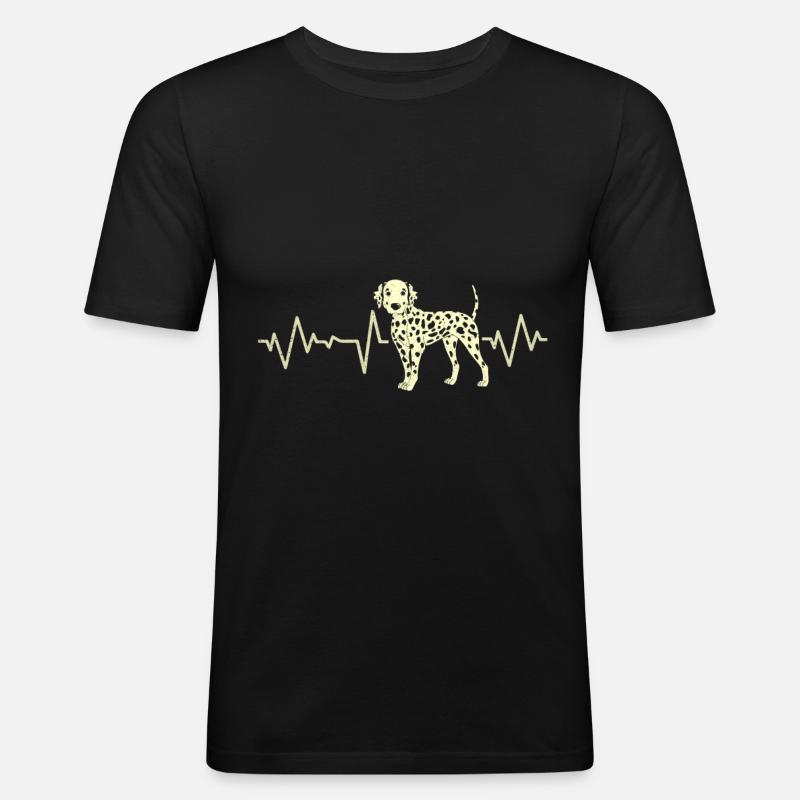 Dalmatiner - Männer Slim Fit T-Shirt - Schwarz