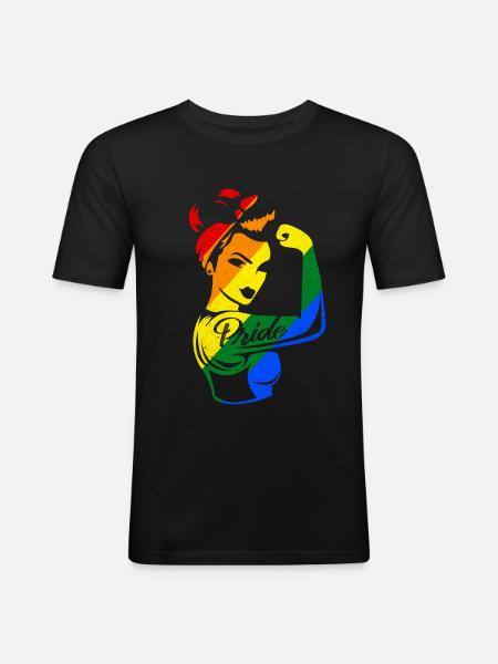 LGBT - Men's Slim Fit T-Shirt - black