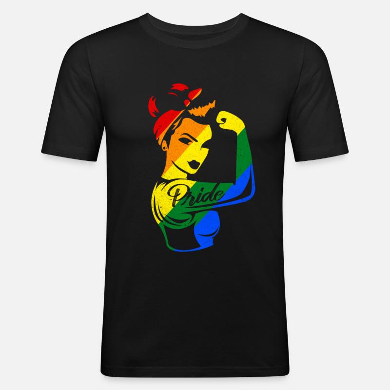 LGBT - Männer Slim Fit T-Shirt - Schwarz