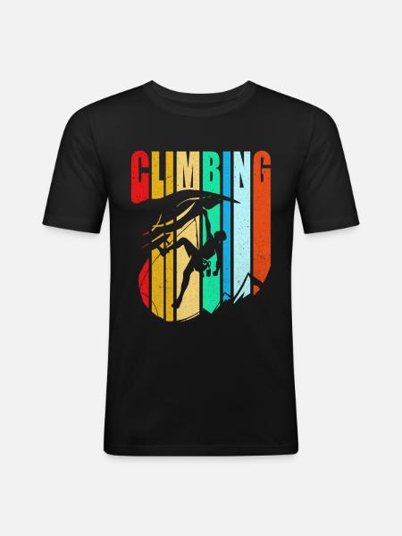 Climb - Men's Slim Fit T-Shirt - black