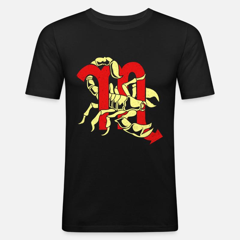 Skorpion - Männer Slim Fit T-Shirt - Schwarz