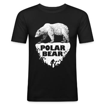 Eisbär - Männer Slim Fit T-Shirt - Schwarz - Vorne - Nik (191cm)