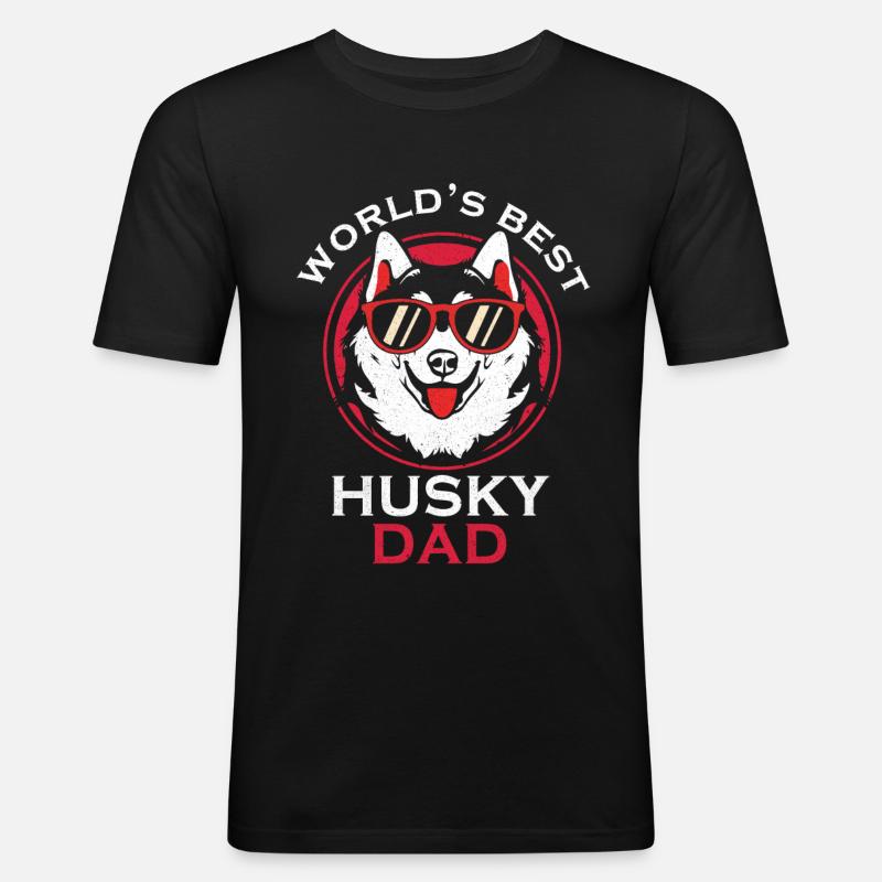 Husky - Männer Slim Fit T-Shirt - Schwarz