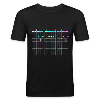 guitar - Herre Slim Fit T-Shirt - sort - Foran - Nik (191cm)